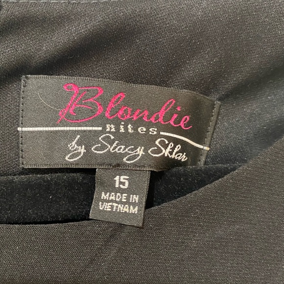 David’s Bridal Blondie Nites by Stacy Sklar Prom Dress black/floral